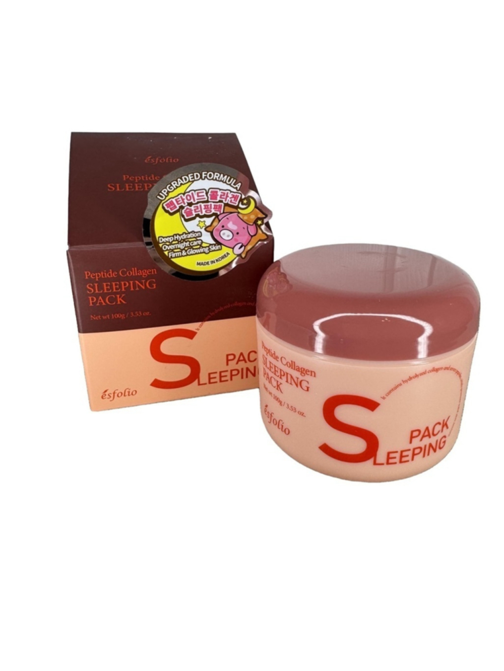 Esfolio Peptide Collagen Sleeping Pack Moisturizer Anti-Aging K-Beauty Overnight